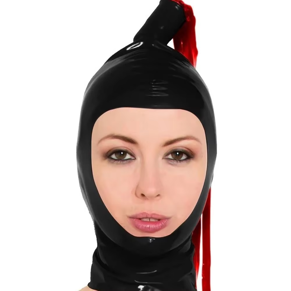 Cosplay Prop Paint - Cagoule en Latex noir avec queue