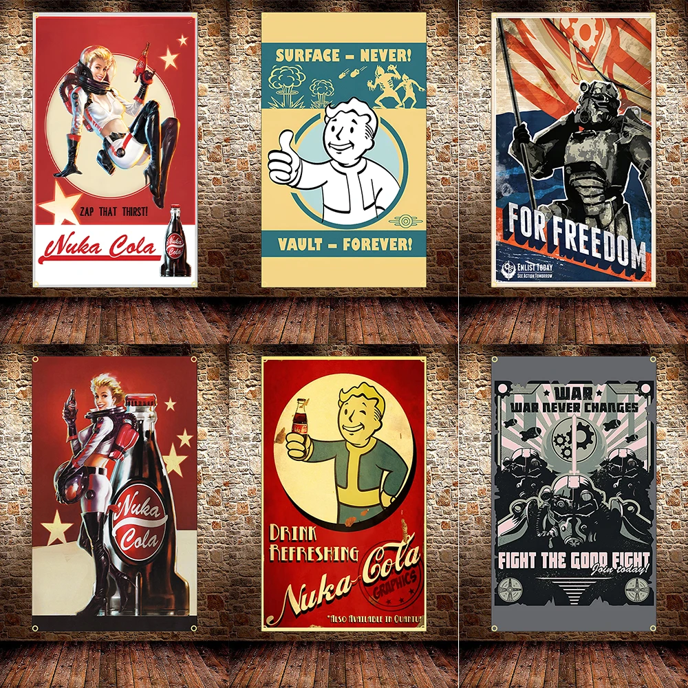 Fallout Cosplay Prop - FLAGDOM – drapeau de jeu 90x150cm,