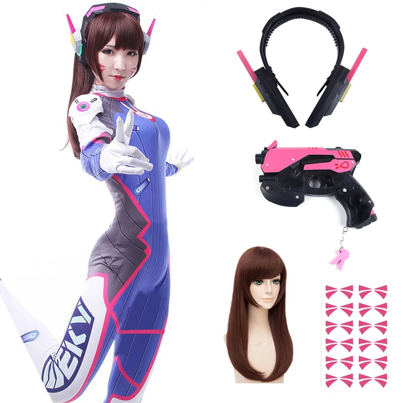Dva Cosplay Prop - Anime femme combinaison collants Dva Cosplay