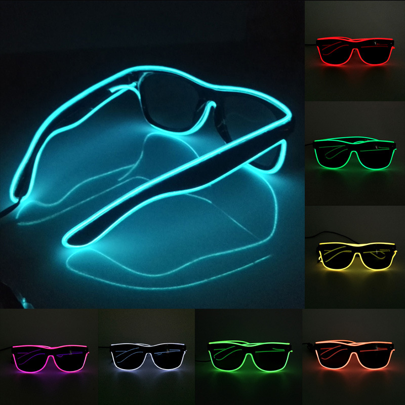 Led El Wire - Lunettes LED à fil EL clignotant,