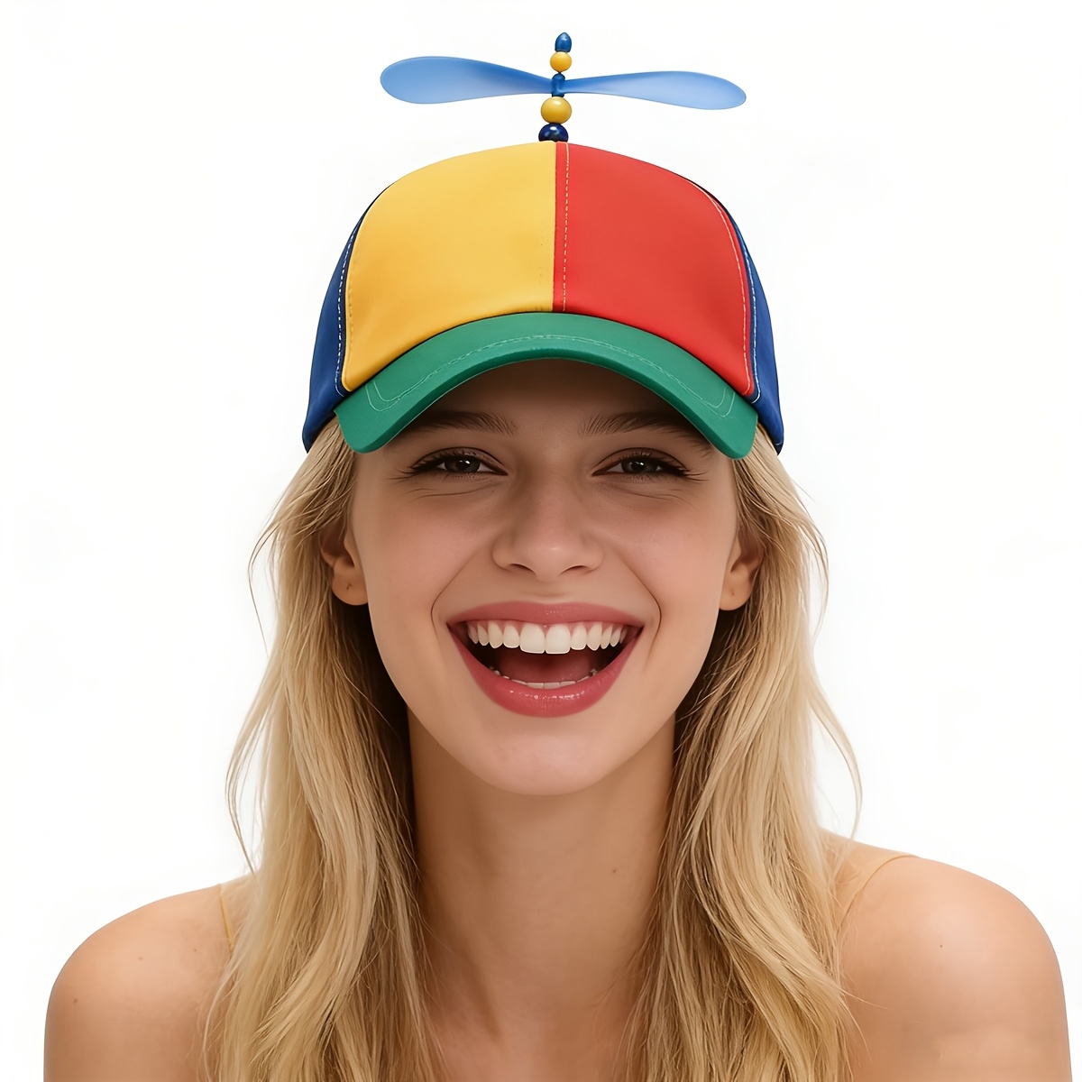 Ekko Cosplay Prop - Chapeau à hélices multicolores amusant pour